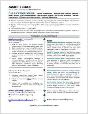 Picture of Modern Resume Examples 2024 by https://www.market-connections.net