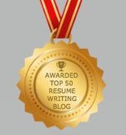An Award medal for being in the Top 50 Resume Writing Blogs for https://www.Market-Connections.net