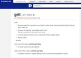 A snapshot of Dictionary.com definition of Grit is posted on the blog from https://www.market-connections.net