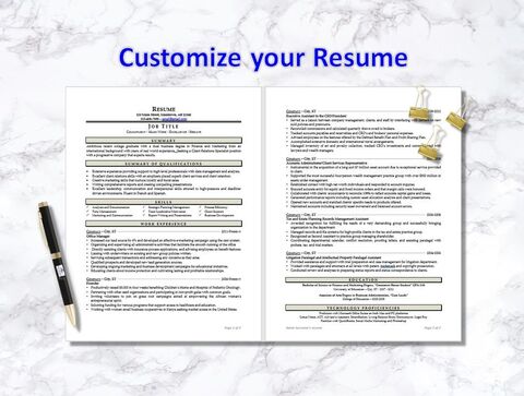 Photo of a resume prepared by https://www.market-connections.net