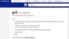 A snapshot of Dictionary.com definition of Grit is posted on the blog from https://www.market-connections.net