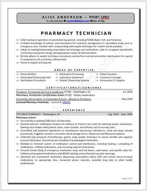 Photo of a pharmacy Technician Resume Sample by https://www.market-connections.net