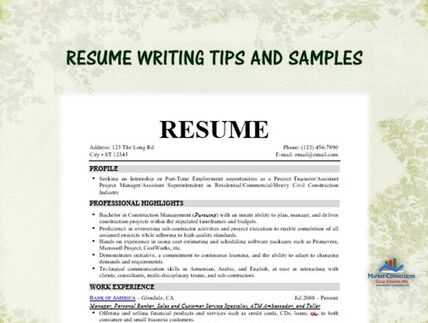 Photo of a resume by https://www.market-connections.net