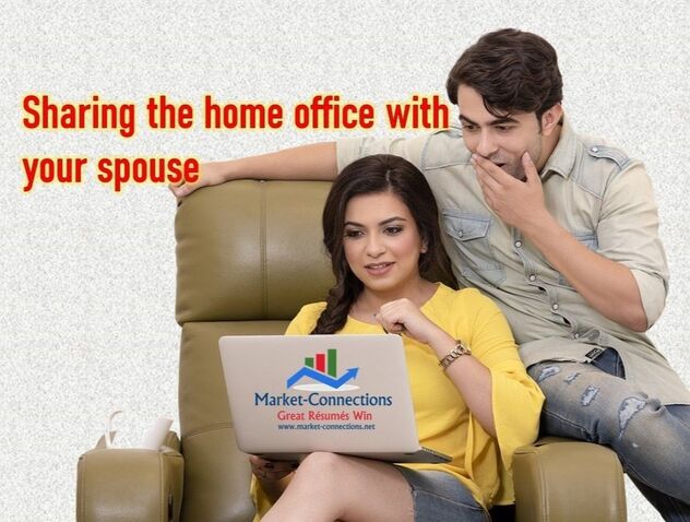 A couple is co sharing office space. There is also a log from https://www.market-connections.net