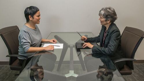 Picture of an interview to promote Interview Coaching Services at https://www.market-connections.net
