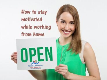 How to stay motivated when working from home with a logo from https://www.market-connections.net