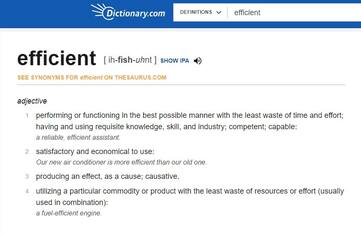 Definition of efficient from Dictionary.com posted here by https://www.market-connections.net