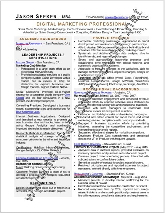 Modern Resume  2024 Design by https://www.market-connections.net - 01